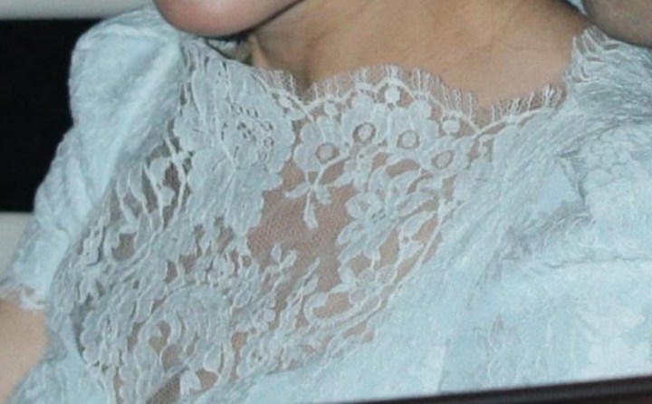 Lace dress focus