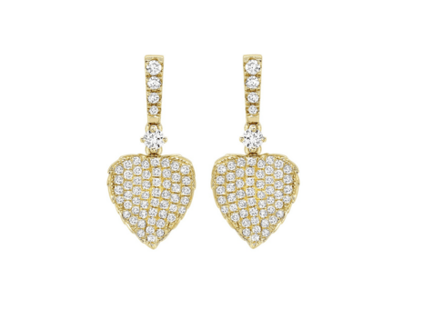 Kiki McDonough Gold Pave Diamond Earrings