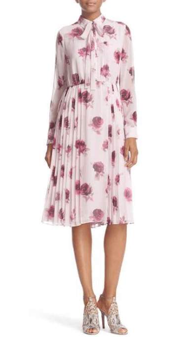 Kate Spade "Encore rose" chiffon dress
